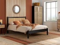 Birlea Croxley Rattan And Black Finish 4ft6 Double Bed Frame Thumbnail