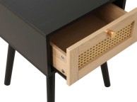 Birlea Croxley Rattan And Black Finish 1 Drawer Bedside Thumbnail