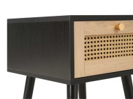 Birlea Croxley Rattan And Black Finish 1 Drawer Bedside Thumbnail