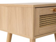 Birlea Croxley Rattan And Oak Finish 1 Drawer Bedside Thumbnail