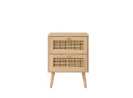 Birlea Croxley Rattan And Oak Finish 2 Drawer Bedside Thumbnail