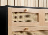 Birlea Croxley Rattan And Black Finish 5 Drawer Chest Thumbnail