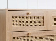 Birlea Croxley Rattan And Oak Finish 5 Drawer Chest Thumbnail