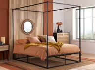 Birlea Farringdon 4ft6 Double Black Metal 4 Poster Bed Frame Thumbnail
