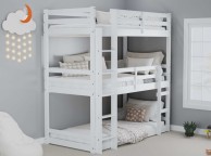 Birlea Tressa 3ft Single White Wooden Triple Bunk Bed Thumbnail