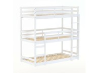 Birlea Tressa 3ft Single White Wooden Triple Bunk Bed Thumbnail