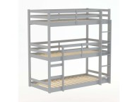 Birlea Tressa 3ft Single Grey Wooden Triple Bunk Bed Thumbnail