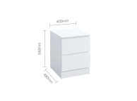 Birlea Oslo White 2 Drawer Bedside Thumbnail