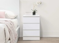 Birlea Oslo White 3 Drawer Bedside Thumbnail