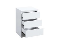 Birlea Oslo White 3 Drawer Bedside Thumbnail