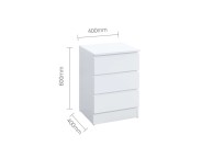 Birlea Oslo White 3 Drawer Bedside Thumbnail