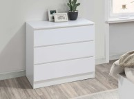 Birlea Oslo White 3 Drawer Chest Thumbnail