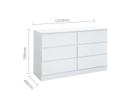 Birlea Oslo White 6 Drawer Chest Thumbnail