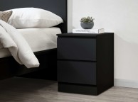 Birlea Oslo Black 2 Drawer Bedside Thumbnail