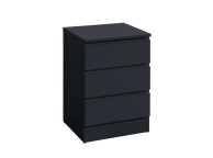 Birlea Oslo Black 3 Drawer Bedside Thumbnail