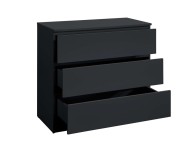 Birlea Oslo Black 3 Drawer Chest Thumbnail