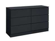 Birlea Oslo Black 6 Drawer Chest Thumbnail