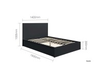 Birlea Oslo Black 4ft6 Double Bed Frame Thumbnail