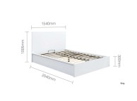 Birlea Oslo White 5ft Kingsize Ottoman Bed Frame Thumbnail