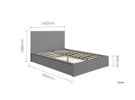 Birlea Oslo Grey 4ft6 Double Ottoman Bed Frame Thumbnail