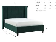 Limelight Polaris 4ft6 Double Emerald Green Fabric Bed Frame Thumbnail