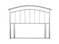 STORE CLEARANCE Serene Mercury 4ft Small Double Pearl Silver Metal Headboard Thumbnail