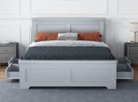 Flintshire Conway 5ft Kingsize Grey Wooden 4 Drawer Bed Thumbnail