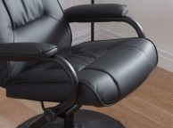 Birlea Memphis Black Faux Leather Swivel Chair And Stool Thumbnail