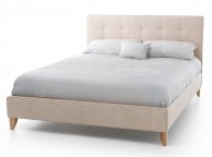 Serene Chelsea 5ft Kingsize Cream Fabric Bed Frame Thumbnail