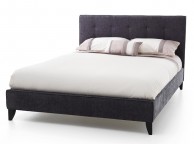 Serene Chelsea 5ft Kingsize Charcoal Fabric Bed Frame Thumbnail