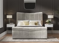 Emporia Bosworth 5ft Kingsize Light Grey Velvet Fabric Ottoman Sleigh Bed Thumbnail