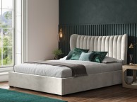 Emporia Harcourt 5ft Kingsize Light Grey Velvet Fabric Ottoman Bed Thumbnail