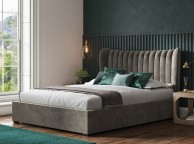 Emporia Harcourt 4ft6 Double Mid Grey Velvet Fabric Ottoman Bed Thumbnail