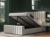 Emporia Kilworth 5ft Kingsize Light Grey Velvet Fabric Ottoman Bed Thumbnail