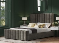 Emporia Kilworth 5ft Kingsize Mid Grey Velvet Fabric Ottoman Bed Thumbnail
