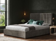 Emporia Bramcote 6ft Super Kingsize Mid Grey Velvet Fabric Ottoman Bed Thumbnail