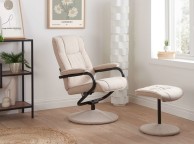Birlea Memphis Wheat Fabric Swivel Chair And Stool Thumbnail