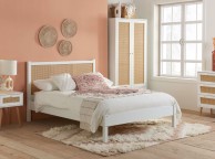 Birlea Croxley Rattan And White Finish 4ft6 Double Bed Frame Thumbnail