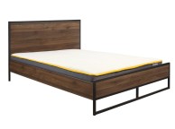 Birlea Houston 4ft6 Double Metal And Wooden Walnut Finish Bed Frame Thumbnail