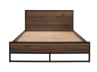 Birlea Houston 4ft6 Double Metal And Wooden Walnut Finish Bed Frame Thumbnail