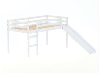 Birlea Frankie 3ft Single White Wooden Midsleeper Bed With Slide Thumbnail