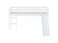Birlea Frankie 3ft Single White Wooden Midsleeper Bed With Slide Thumbnail