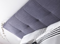 Serene Lucca 4ft Small Double Oxford Blue Fabric Ottoman Bed Frame Thumbnail