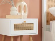 Birlea Croxley Rattan And White Finish 1 Drawer Bedside Thumbnail