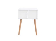 Birlea Croxley Rattan And White Finish 1 Drawer Bedside Thumbnail