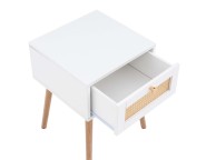 Birlea Croxley Rattan And White Finish 1 Drawer Bedside Thumbnail