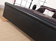 STORE CLEARANCE Serene Savona 5ft Kingsize Black Faux Leather Bed Frame Thumbnail