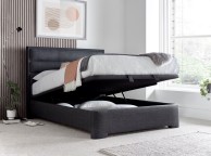 Kaydian Kirkby 6ft Super Kingsize Slate Grey Fabric Ottoman Storage Bed Thumbnail