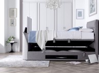 Kaydian Kirkley 6ft Super Kingsize Marbella Grey Fabric Ottoman TV Bed Thumbnail