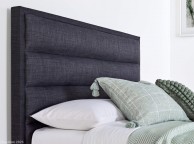 Kaydian Kirkley 5ft Kingsize Slate Grey Fabric Ottoman TV Bed Thumbnail